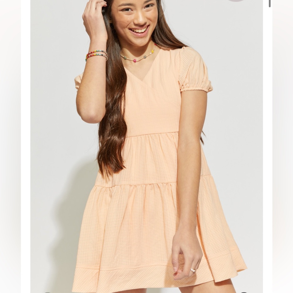franki Surplice Tiered Dress for Girls Youth 12 Y12 Orange NWT